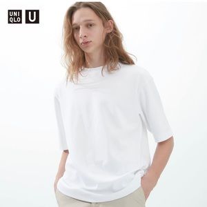 Uniqlo U AIRism Oversized T-Shirt, White, Size L